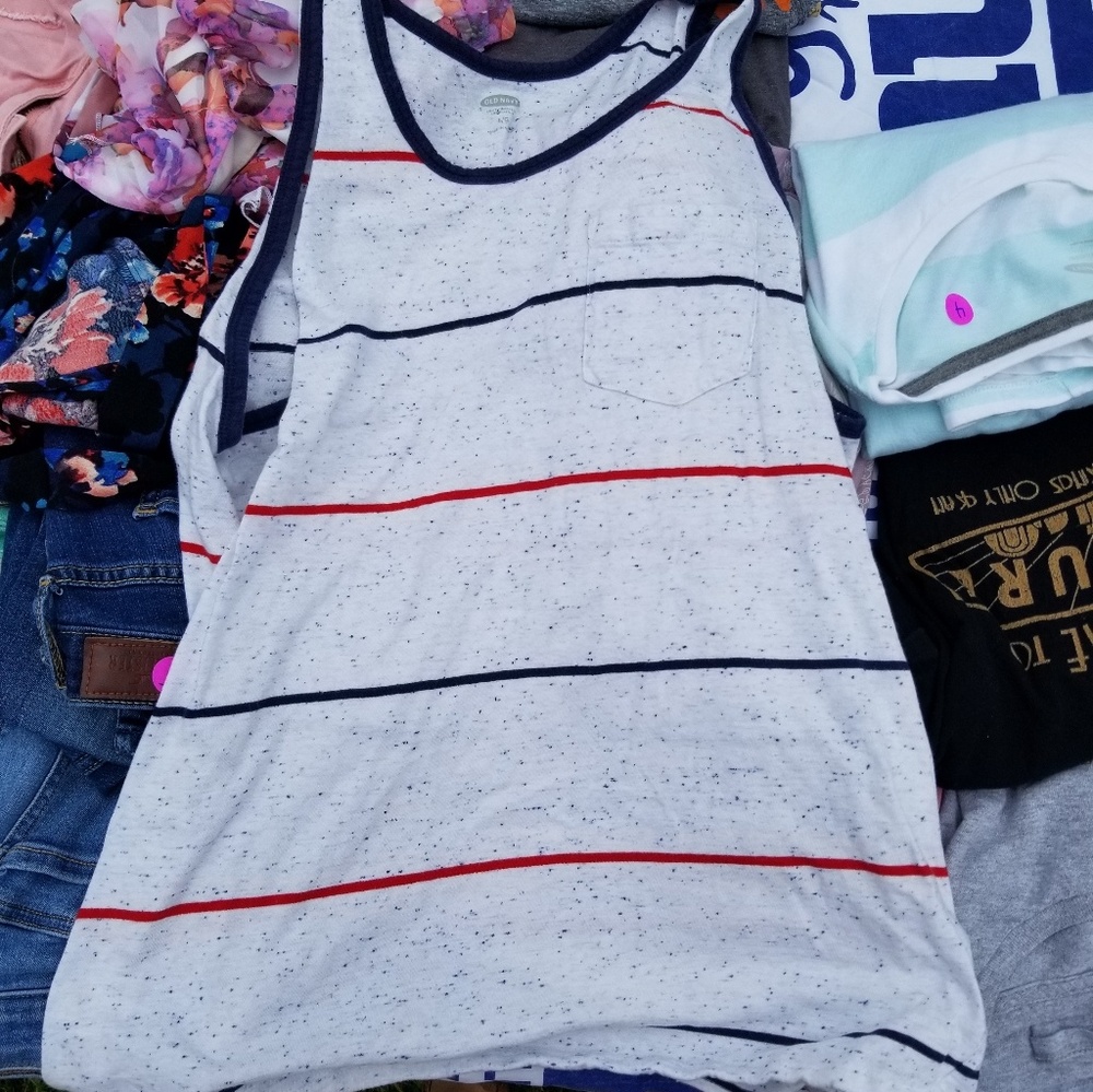 Mens Red white and blue tank